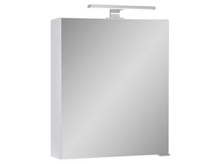 Skříňka zrcadlová Fany 50 s LED osvětlením, bílá, lesk, 50x68x16