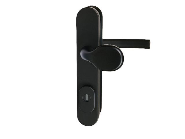 Obrázek produktu Kování bezpečnostní R701 klika/madlo s překrytím vložky, 90 matné černé