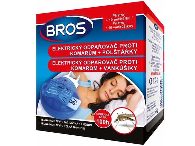 Obrázek produktu Odpařovač elektrický proti komárům + 10 náplní, BROS