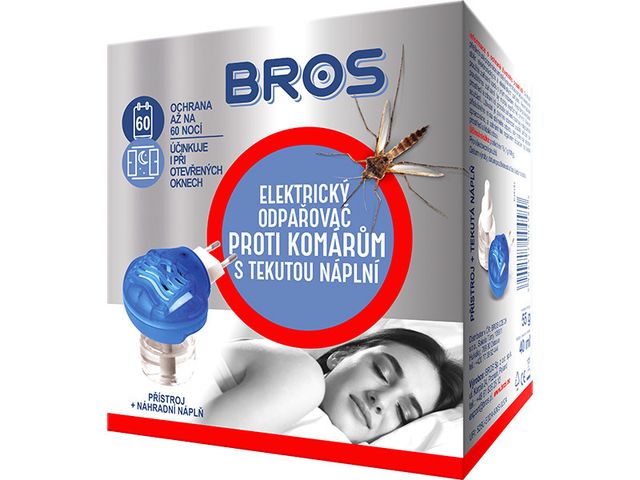 Obrázek produktu Odpařovač elektrický proti komárům s tek. náplní, BROS