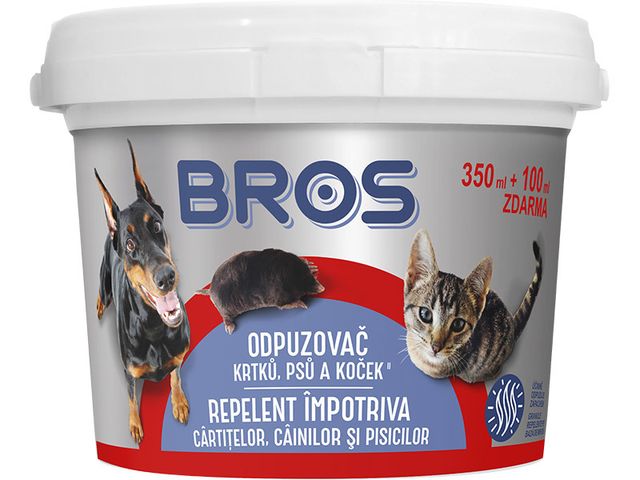 Obrázek produktu Odpuzovač krtků, psů a koček 350ml + 100ml, BROS