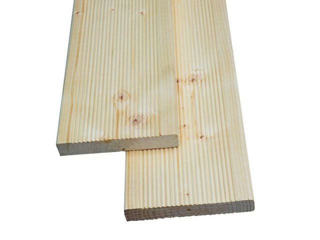 Obrázek produktu Prkno terasové Smrk A/B-, (oboust. jemně rýhované), 24x143x4000mm