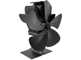 Ventilátor krbový na kamna BETA černý, 5 lopatek, 195x105x55mm