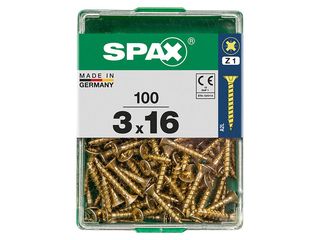 Vrut 3x16, zápustná hlava, PZ, YELLOX, 100 ks (M)