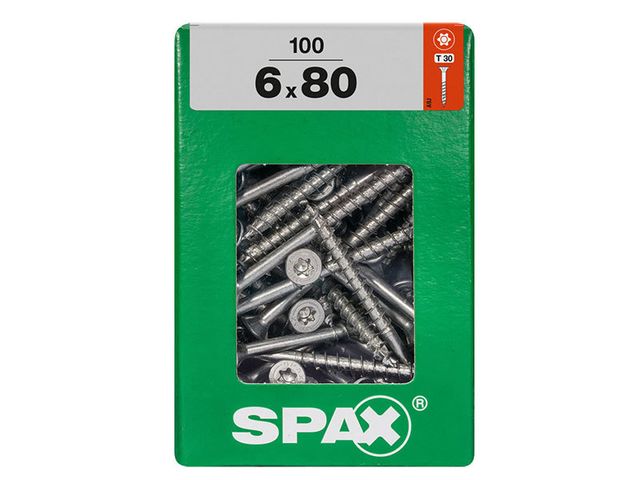Obrázek produktu Vrut 6x80, zápustná hlava, T-STAR plus, WIROX, 100 ks (XL)