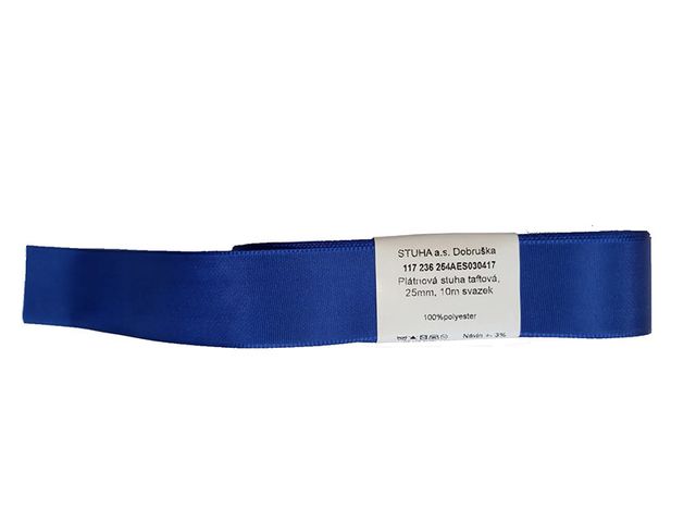 Obrázek produktu Stuha plátnová taftová tm.modrá 25mm, svazek 10m