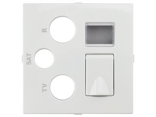 Kryt MULTI SAT + RJ45 bílá Logus