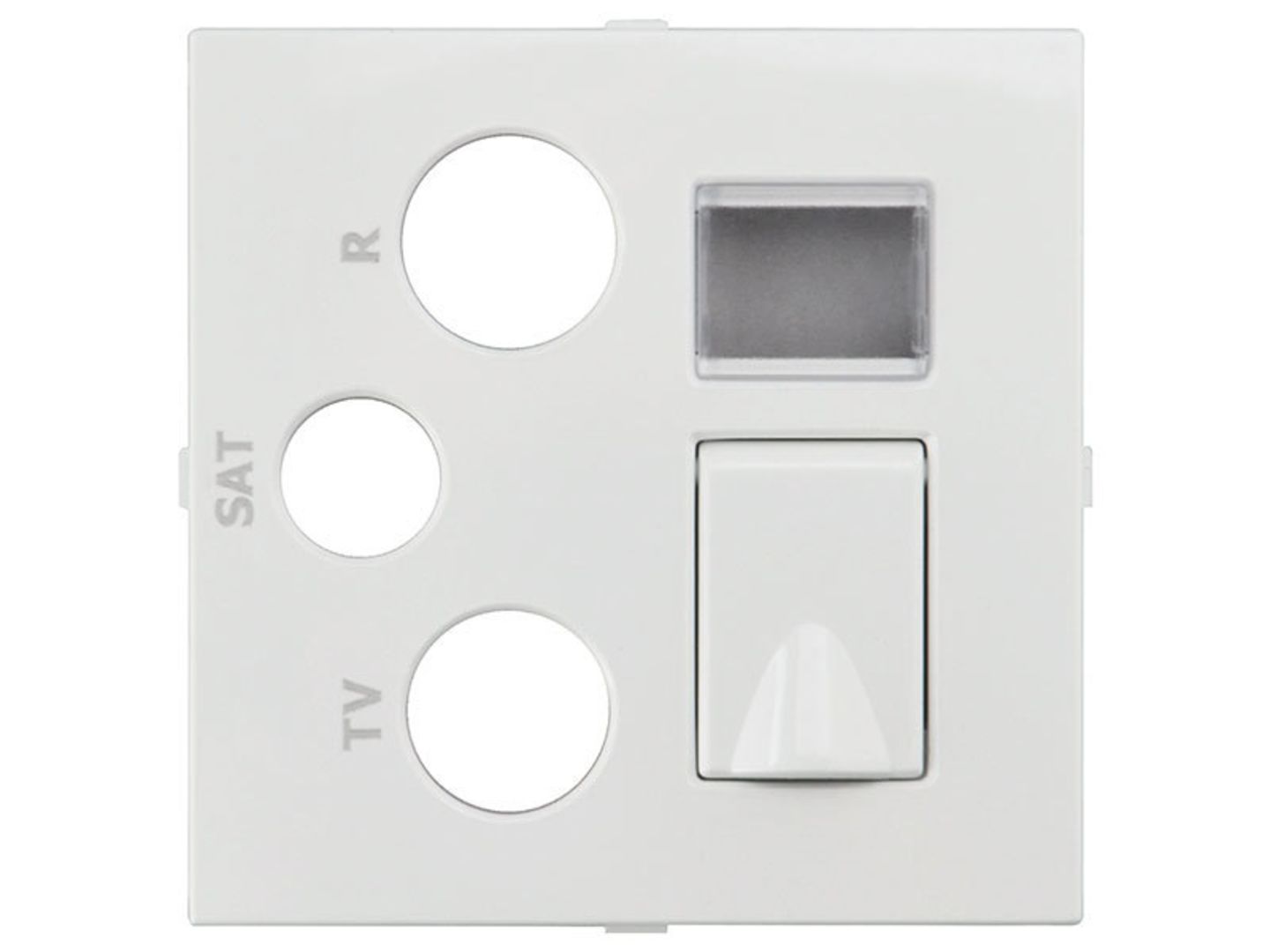 Kryt MULTI SAT + RJ45 bílá Logus