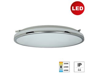 Svítidlo stropní LED IP44 R CCT 18W pr.33 cm, chrom lesk