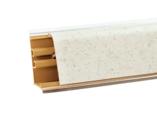Obrázek produktu Lišta kuchyňská těsnící plastová LB37 - snowland, 21x37x3000mm