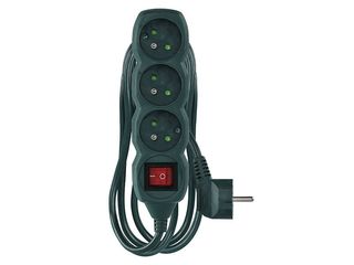 Kabel prodlužovací 3z 2m s vypínačem zelený
