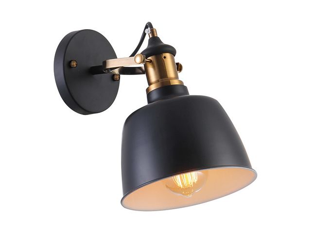 Obrázek produktu Svítidlo nástěnné Famosa, matt black/white/antique brass, 1x E27, max. 40 W