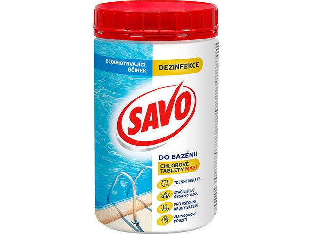 Obrázek produktu SAVO bazén chlor. tablety maxi 1,2 KG