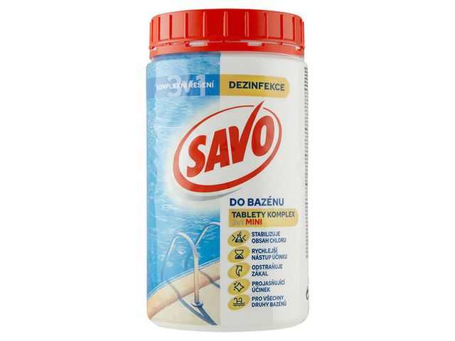 Obrázek produktu SAVO bazén chlor. tablety 3v1 Mini Komplex 0,76 KG