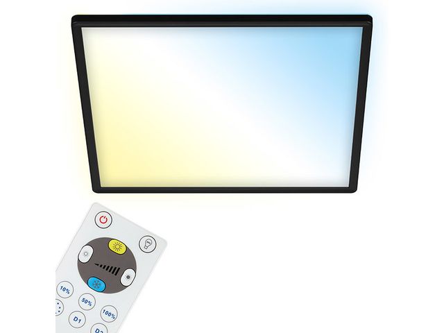 Obrázek produktu Panel LED, 22W, 3000lm, 2700-6500K, 420x420x29mm, efekt podsvícení, černá