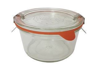 Sklenice zavařovací 370 ml WECK + vícko, těsnění, 2 spony