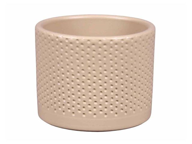 Obrázek produktu Obal keramický kaktusový Zeus Dots, pr.10cm, v.9cm, hnědo-šedý