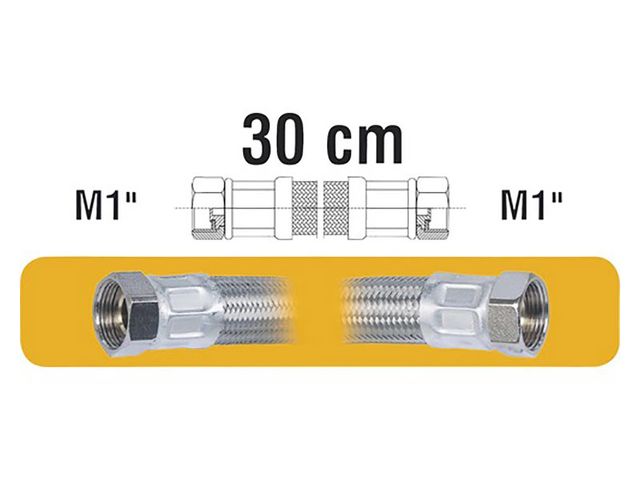 Obrázek produktu Hadice nerez F1xF1x30cm pro připojení vodárny, čerpadla