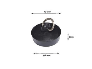 Zátka 43mm pryžová černá