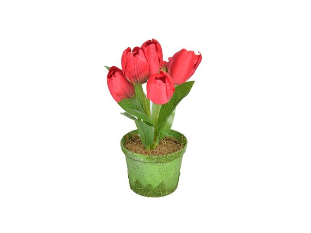 Obrázek produktu Květina v květináči umělá č.13, 10,5x10,5x27 cm
