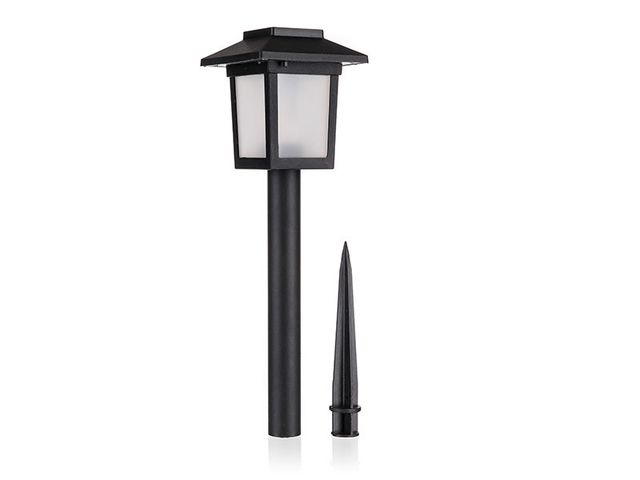 Obrázek produktu Lampa solární plastová 8x8x37 cm, černá