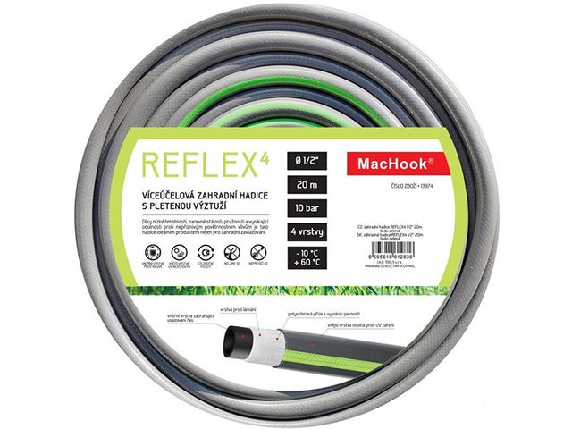 Obrázek produktu Hadice zahradní REFLEX4 1/2 20m šedo-zelená