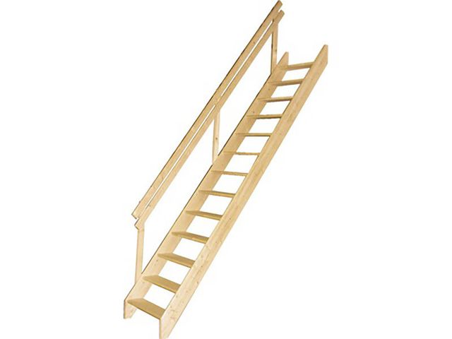 Obrázek produktu Mlynářské schody s madlem BORAS, smrk, 63x280cm
