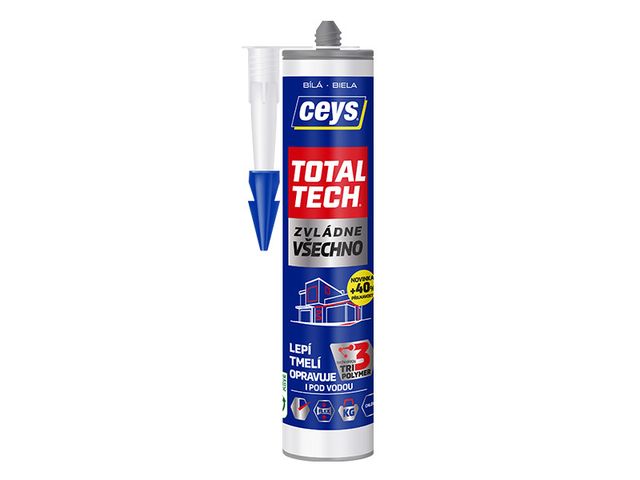 Obrázek produktu Lepidlo a tmel Total Tech Express bílý 290 ml