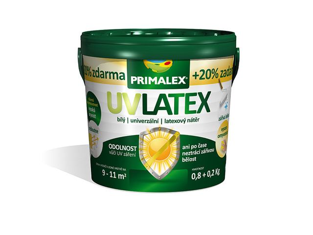 Obrázek produktu Latex UV Primalex 0,8 kg + 0,2 kg bílý