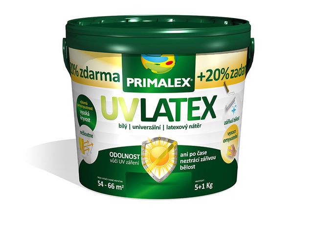 Obrázek produktu Latex UV Primalex 5 kg + 1 kg bílý