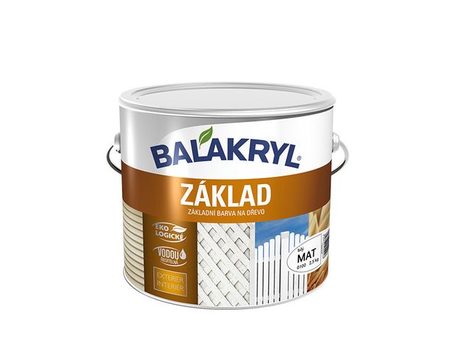 Obrázek produktu Balakryl ZÁKLAD DŘEVO 0100 bílý (2.5kg)