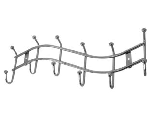 Věšák 6 háčků vlnka Toro 45x14,5x5 chrom