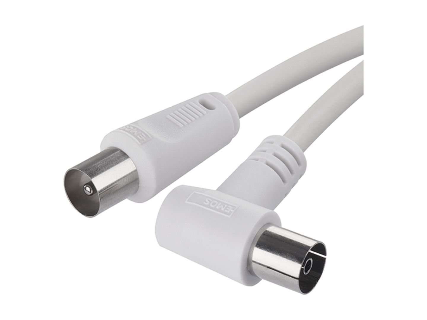 EMOS Kabel anténní koaxiální stíněný 15m – úhlová vidlice