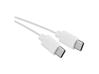 Kabel nabíjecí a datový USB-C 2.0 / USB-C 2.0, 1 m, bílý