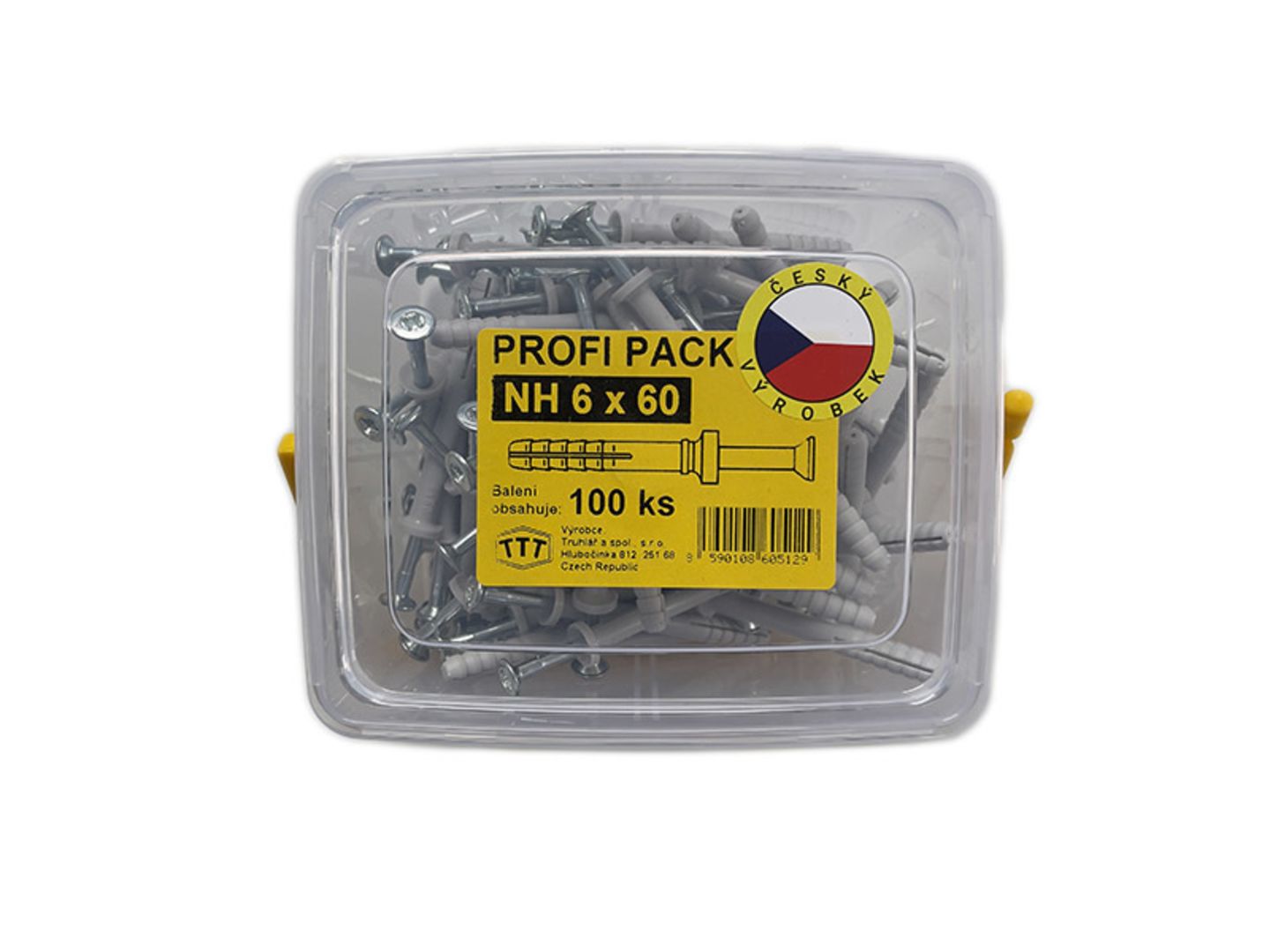 Hmoždinka natloukací NH 6x60 100ks PROFI PACK