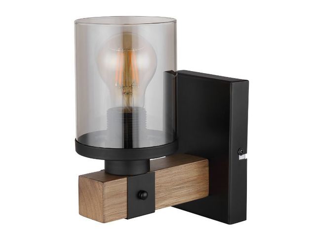 Obrázek produktu Svítidlo nástěnné Lila 1 x E27, 60W, kov, dřevo, sklo
