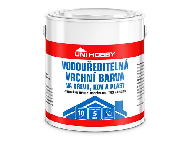 Obrázek produktu Barva vrchní vodou ředitelná na dřevo a kov, V2030
