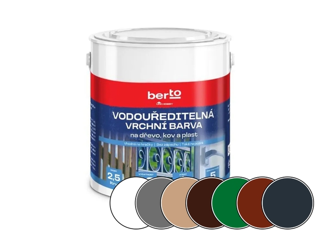 Obrázek produktu Barva vrchní vodou ředitelná na dřevo a kov, V2030