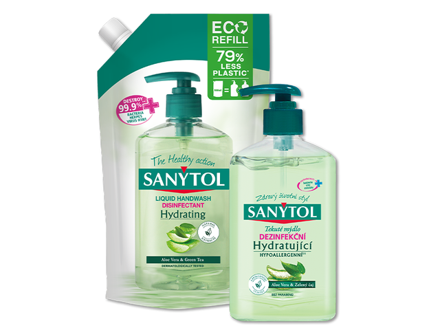 Obrázek produktu Sanytol mýdlo na ruce hydratační 250 ml + 500 ml náhradní náplň