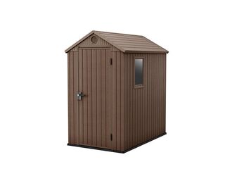 Domek plastový DARWIN 4x6 hnědý - 205x126x185 cm
