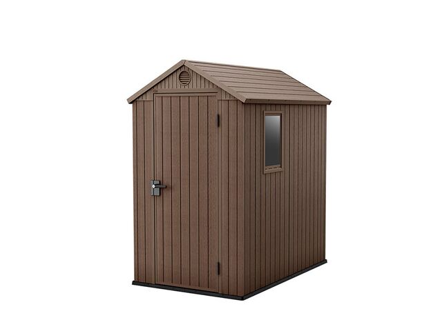 Obrázek produktu Domek plastový DARWIN 4x6 hnědý - 205x126x185 cm