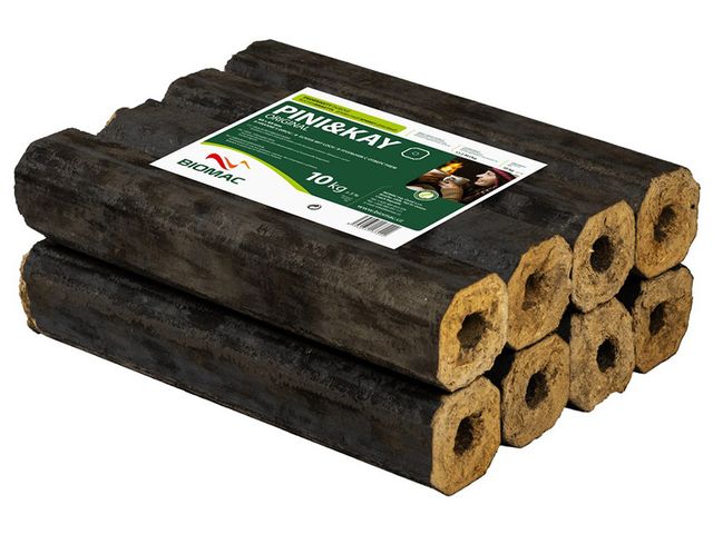 Obrázek produktu Brikety dřevěné válec s dírou PINIKAY, dub/buk, 10kg