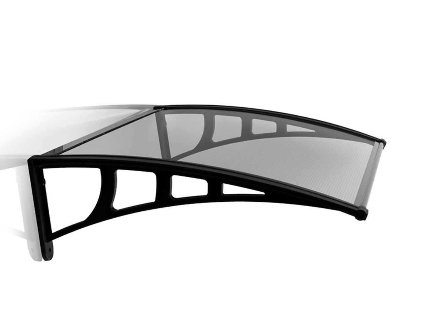 Hobby Roof Stříška vchodová BRAVO 4mm, černá (čirá) 70x120cm