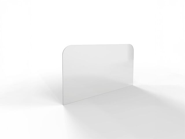 Obrázek produktu Sklo pod kamna - oblouk 1100x600 mm / 2xR100 /6mm, čiré, zaoblené hrany