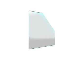 Sklo pod kamna - Pětihran 1000x1000 mm / 6 mm