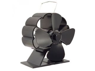 Ventilátor na kamna FLAMINGO čtyřlopatkový MINI, černý