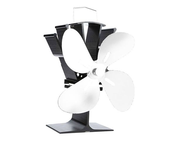 Obrázek produktu Ventilátor na kamna FLAMINGO čtyřlopatkový, stříbrný