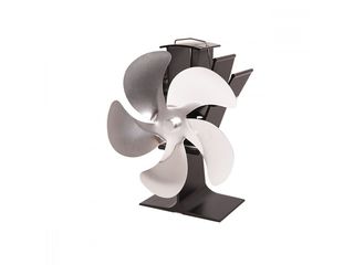 Ventilátor na kamna FLAMINGO pětilopatkový, stříbrný