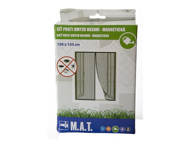 Obrázek produktu Síť proti hmyzu okenní, magnetická, 150 x 130 cm