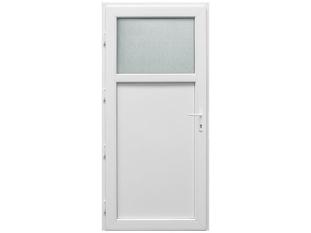 Obrázek produktu Dveře vchodové vedlejší plastové DRAVA, bílé, levé, 98x208cm